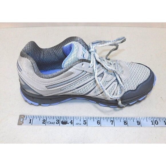 FILA gray & blue/purple fabric sneakers, woman's size 8 - Picture 8 of 9